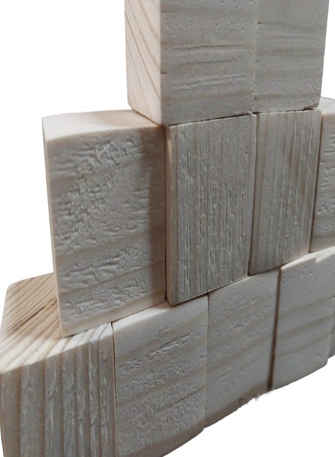 Glitz Wood Blocks for Hand Crafting fine Art DIY School Project Square Blocks Natural Wooden Cube 24 pcs (1Inch) - Image 3